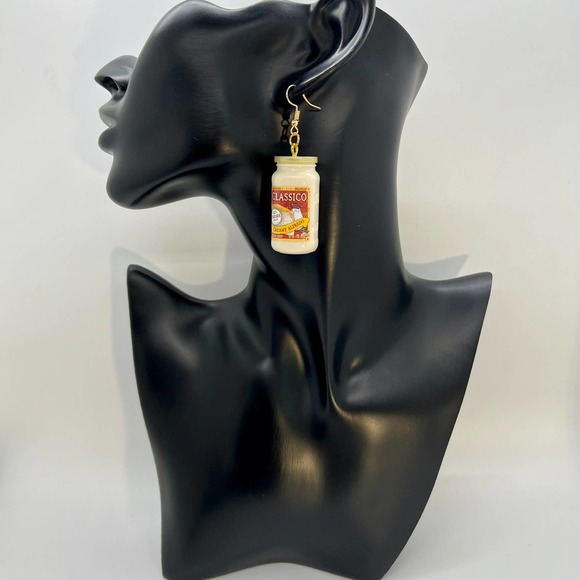 Spaghetti Earrings - Classico Pasta Sauce - Tomato & Alfredo Mini Brands Earring - Picture 5 of 10
